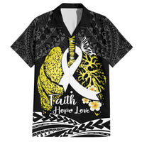 Personalised Polynesia World Lung Cancer Day Hawaiian Shirt Faith Hope Love LT14 Black - Polynesian Pride
