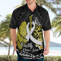 Personalised Polynesia World Lung Cancer Day Hawaiian Shirt Faith Hope Love LT14 - Polynesian Pride