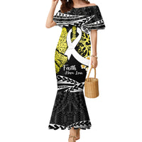 Personalised Polynesia World Lung Cancer Day Mermaid Dress Faith Hope Love LT14 Women Black - Polynesian Pride