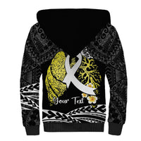 Personalised Polynesia World Lung Cancer Day Sherpa Hoodie Faith Hope Love LT14 - Polynesian Pride
