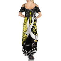 Personalised Polynesia World Lung Cancer Day Summer Maxi Dress Faith Hope Love LT14 - Polynesian Pride