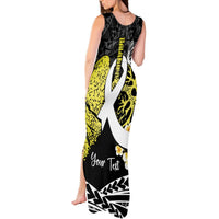 Personalised Polynesia World Lung Cancer Day Tank Maxi Dress Faith Hope Love LT14 - Polynesian Pride