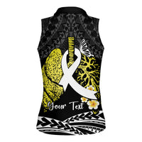 Personalised Polynesia World Lung Cancer Day Women Sleeveless Polo Shirt Faith Hope Love
