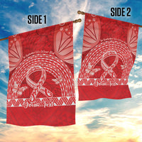 Personalised In September We Wear Red Garden Flag Polynesia Blood Cancer Awareness