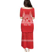 Personalised In September We Wear Red Puletasi Polynesia Blood Cancer Awareness LT14 - Polynesian Pride