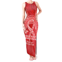 Personalised In September We Wear Red Tank Maxi Dress Polynesia Blood Cancer Awareness LT14 Women Red - Polynesian Pride