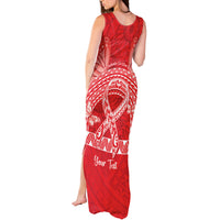 Personalised In September We Wear Red Tank Maxi Dress Polynesia Blood Cancer Awareness LT14 - Polynesian Pride
