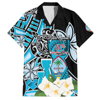 Personalised Guam Liberation Day Hawaiian Shirt 80th Anniversary Chamorro Latte Stone With Guasali Flowers LT14 Blue - Polynesian Pride