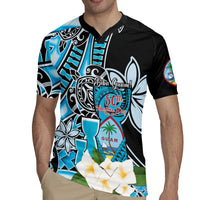 Personalised Guam Liberation Day Rugby Jersey 80th Anniversary Chamorro Latte Stone With Guasali Flowers LT14 - Polynesian Pride