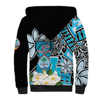 Personalised Guam Liberation Day Sherpa Hoodie 80th Anniversary Chamorro Latte Stone With Guasali Flowers LT14 - Polynesian Pride