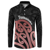 New Zealand Mangopare Tamanako Button Sweatshirt Aotearoa Maori