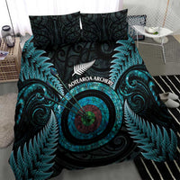 New Zealand Archery Bedding Set Aotearoa Silver Fern Maori - Polynesian Pride