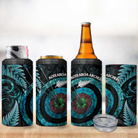 New Zealand Archery 4 in 1 Can Cooler Tumbler Aotearoa Silver Fern Maori - Polynesian Pride