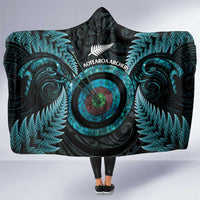 New Zealand Archery Hooded Blanket Aotearoa Silver Fern Maori - Polynesian Pride