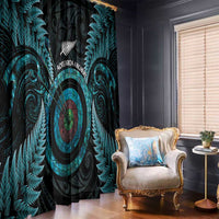 New Zealand Archery Window Curtain Aotearoa Silver Fern Maori - Polynesian Pride