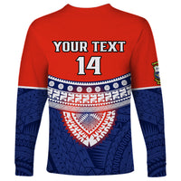 Custom Fiji School Long Sleeve Shirt Marist Brothers Fijian Tapa Pattern LT14 - Polynesian Pride