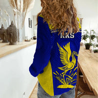 Fiji School Women Casual Shirt Ratu Kadavulevu Heron With Fijian Tapa LT14 - Polynesian Pride