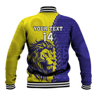 Custom Fiji School Baseball Jacket Suva Grammar Lions With Fijian Tapa LT14 - Polynesian Pride