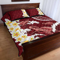 Blood Gold Polynesia Quilt Bed Set Polynesian Frangipani With Sea Turtles