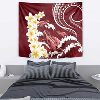 Blood Gold Polynesia Tapestry Polynesian Frangipani With Sea Turtles