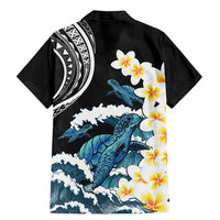 Black Polynesia Family Matching Mermaid Dress and Hawaiian Shirt Polynesian Frangipani With Sea Turtles