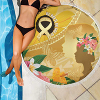 Polynesia Childhood Cancer Awareness Beach Blanket Be Bold Go Gold Polynesian Art