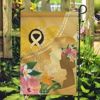 Polynesia Childhood Cancer Awareness Garden Flag Be Bold Go Gold Polynesian Art
