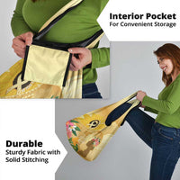 Polynesia Childhood Cancer Awareness Grocery Bag Be Bold Go Gold Polynesian Art