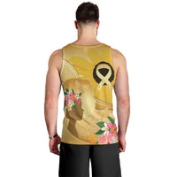 Polynesia Childhood Cancer Awareness Men Tank Top Be Bold Go Gold Polynesian Art
