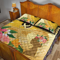 Polynesia Childhood Cancer Awareness Quilt Bed Set Be Bold Go Gold Polynesian Art