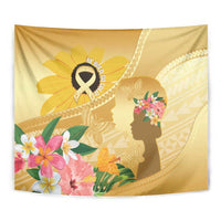 Polynesia Childhood Cancer Awareness Tapestry Be Bold Go Gold Polynesian Art