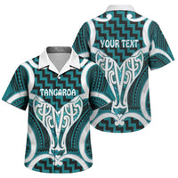 Aotearoa Atua Tangaroa Personalised Family Matching Summer Maxi Dress and Hawaiian Shirt God Of The Sea Maori Whale Tail Cyan