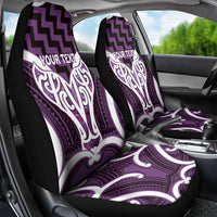 Aotearoa Atua Tangaroa Personalised Car Seat Cover God Of The Sea Maori Whale Tail Purple