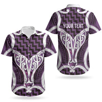 Aotearoa Atua Tangaroa Personalised Couples Matching Long Sleeve Bodycon Dress and Hawaiian Shirt God Of The Sea Maori Whale Tail Purple