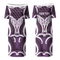 Aotearoa Atua Tangaroa Personalised Family Matching Puletasi and Hawaiian Shirt God Of The Sea Maori Whale Tail Purple