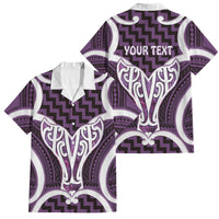 Aotearoa Atua Tangaroa Personalised Family Matching Tank Maxi Dress and Hawaiian Shirt God Of The Sea Maori Whale Tail Purple