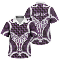 Aotearoa Atua Tangaroa Personalised Family Matching Tank Maxi Dress and Hawaiian Shirt God Of The Sea Maori Whale Tail Purple