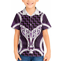 Aotearoa Atua Tangaroa Personalised Hawaiian Shirt God Of The Sea Maori Whale Tail Purple