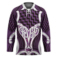 Aotearoa Atua Tangaroa Personalised Hockey Jersey God Of The Sea Maori Whale Tail Purple