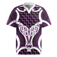 Aotearoa Atua Tangaroa Personalised Rugby Jersey God Of The Sea Maori Whale Tail Purple