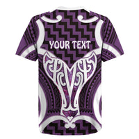 Aotearoa Atua Tangaroa Personalised Rugby Jersey God Of The Sea Maori Whale Tail Purple
