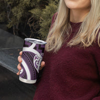 Aotearoa Atua Tangaroa Personalised Tumbler Cup God Of The Sea Maori Whale Tail Purple