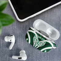 Aotearoa Atua Tangaroa Personalised AirPods Case God Of The Sea Maori Whale Tail Green