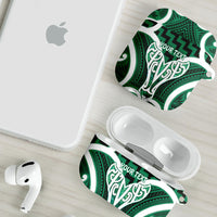 Aotearoa Atua Tangaroa Personalised AirPods Case God Of The Sea Maori Whale Tail Green