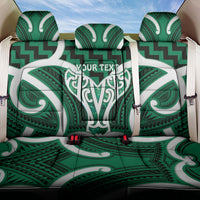 Aotearoa Atua Tangaroa Personalised Back Car Seat Cover God Of The Sea Maori Whale Tail Green