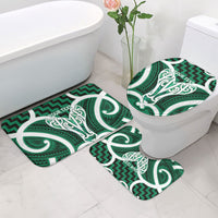 Aotearoa Atua Tangaroa Personalised Bathroom Set God Of The Sea Maori Whale Tail Green