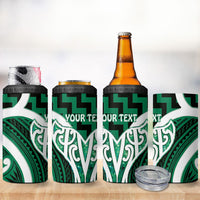 Aotearoa Atua Tangaroa Personalised 4 in 1 Can Cooler Tumbler God Of The Sea Maori Whale Tail Green
