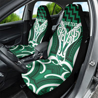 Aotearoa Atua Tangaroa Personalised Car Seat Cover God Of The Sea Maori Whale Tail Green