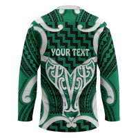 Aotearoa Atua Tangaroa Personalised Hockey Jersey God Of The Sea Maori Whale Tail Green