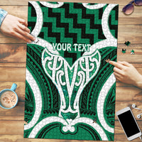 Aotearoa Atua Tangaroa Personalised Puzzle God Of The Sea Maori Whale Tail Green